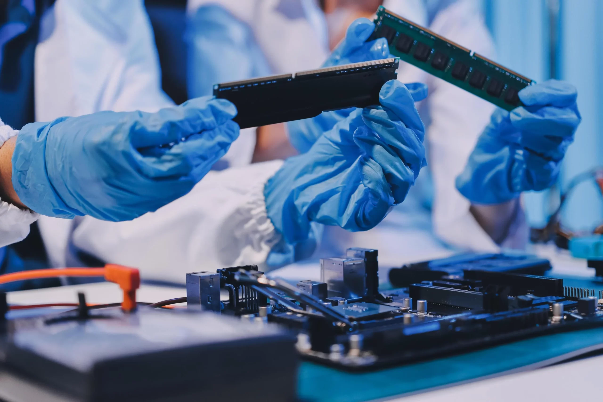 Certified technician performing laptop RAM upgrade nationwide