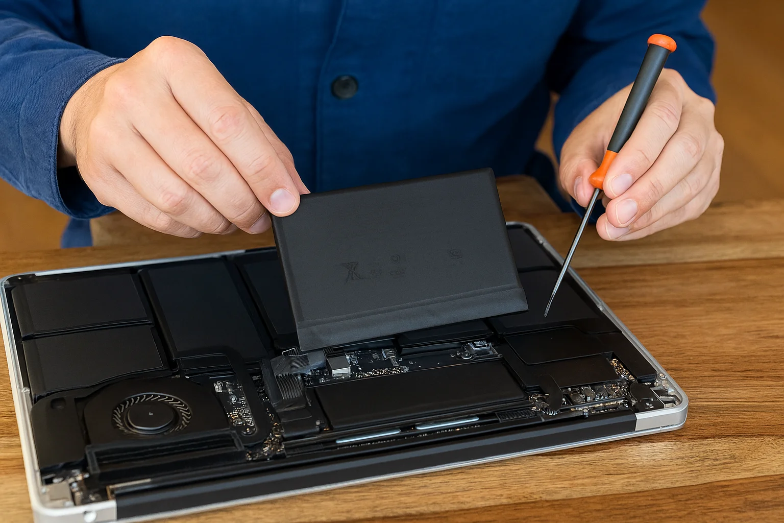 Laptop battery replacement service nationwide with OEM parts