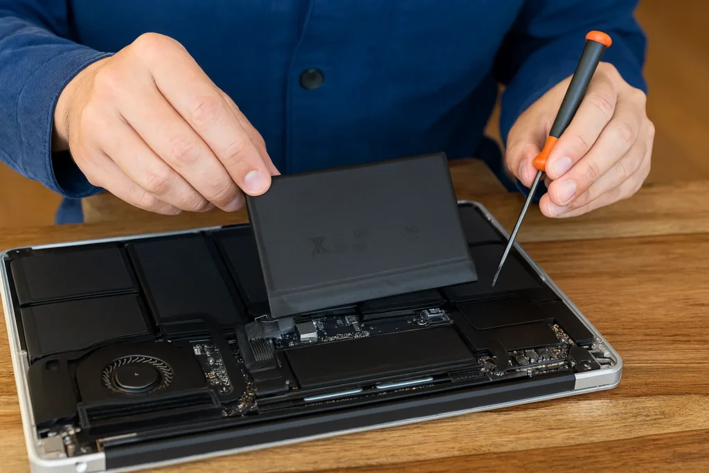 Laptop battery replacement service nationwide with OEM parts