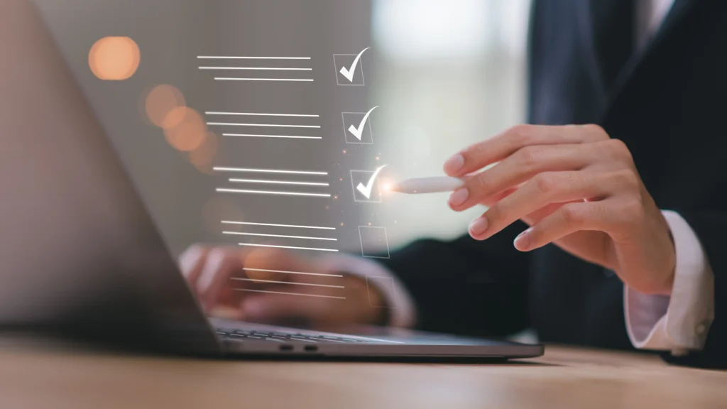 Laptop repair checklist showing steps to prepare your device before service