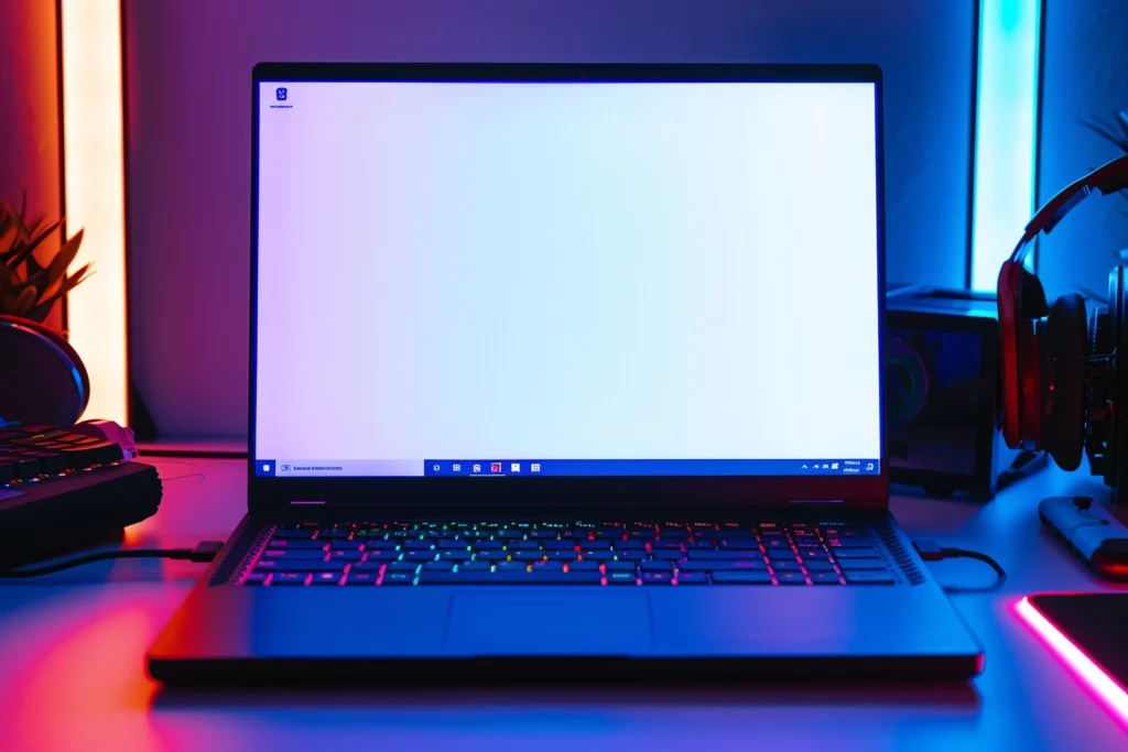Laptop displaying a blue screen error, illustrating common BSOD issues and blue screen error fix solutions.