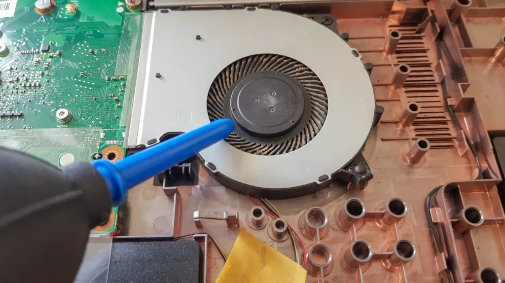Laptop cooling system repair with fan replacement service