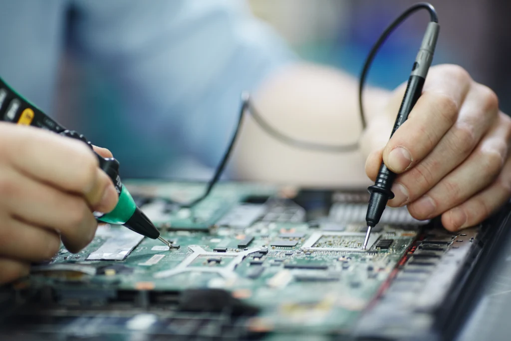 Digital Storm laptop repair technician diagnosing gaming laptop hardware