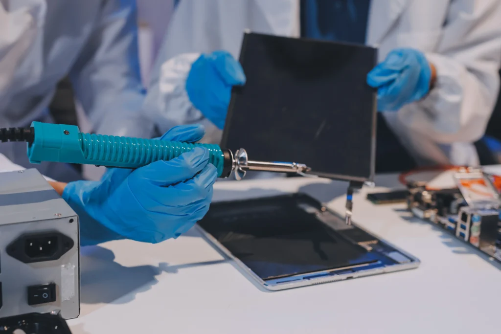 Dynabook laptop hinge and frame repair testing after service