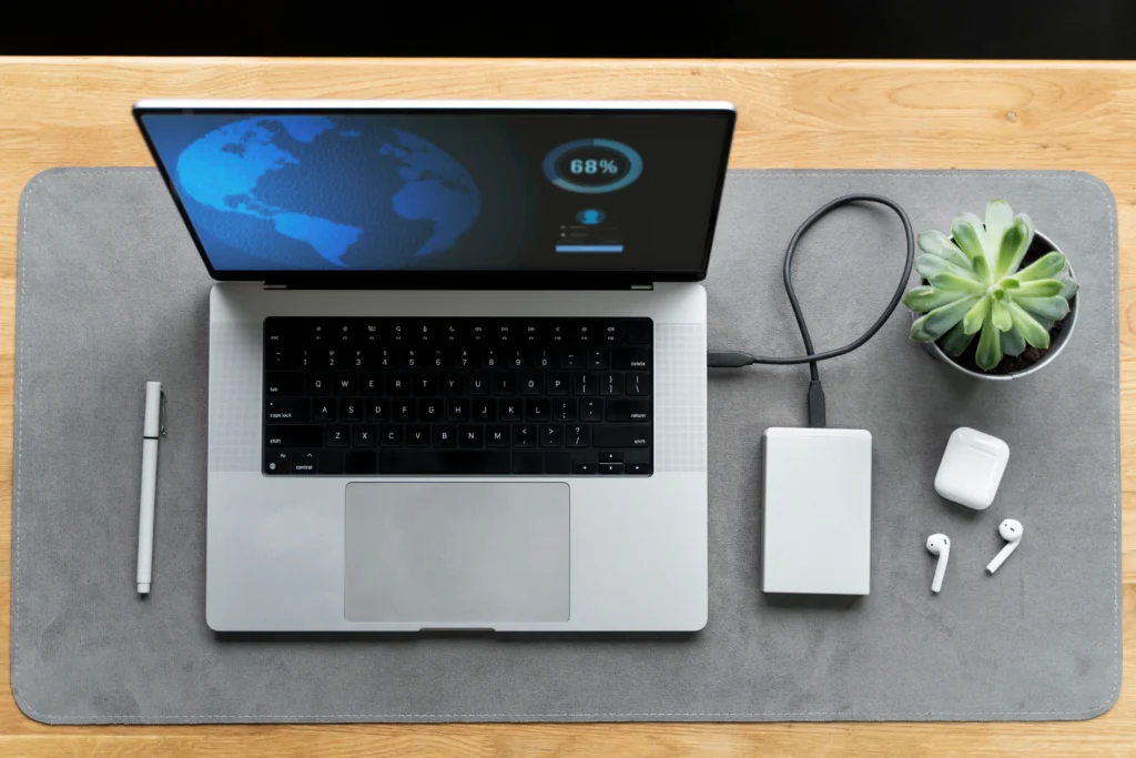 Laptop with low battery warning, illustrating common laptop battery life issues.