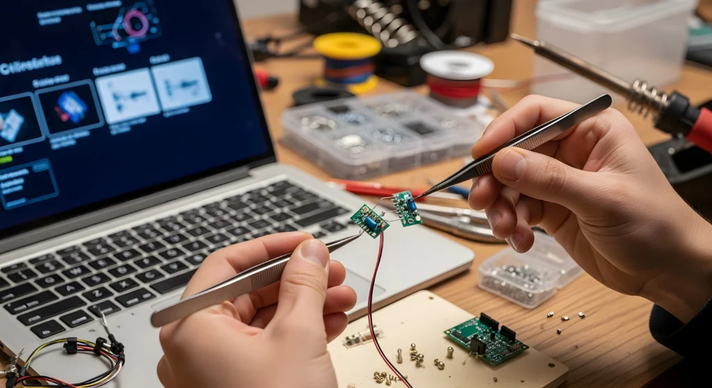 Professional soldering during HP Laptop DC Power Jack Charge Port Repair