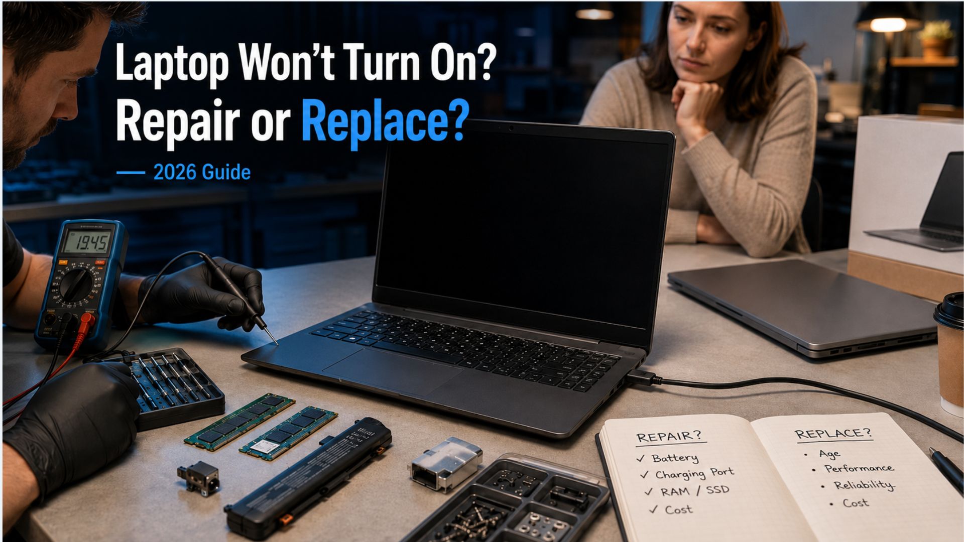 Laptop Won’t Turn On: Repair or Replace? (2026 Decision Guide)