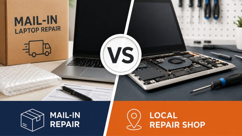 Mail-In Laptop Repair vs. Local Repair